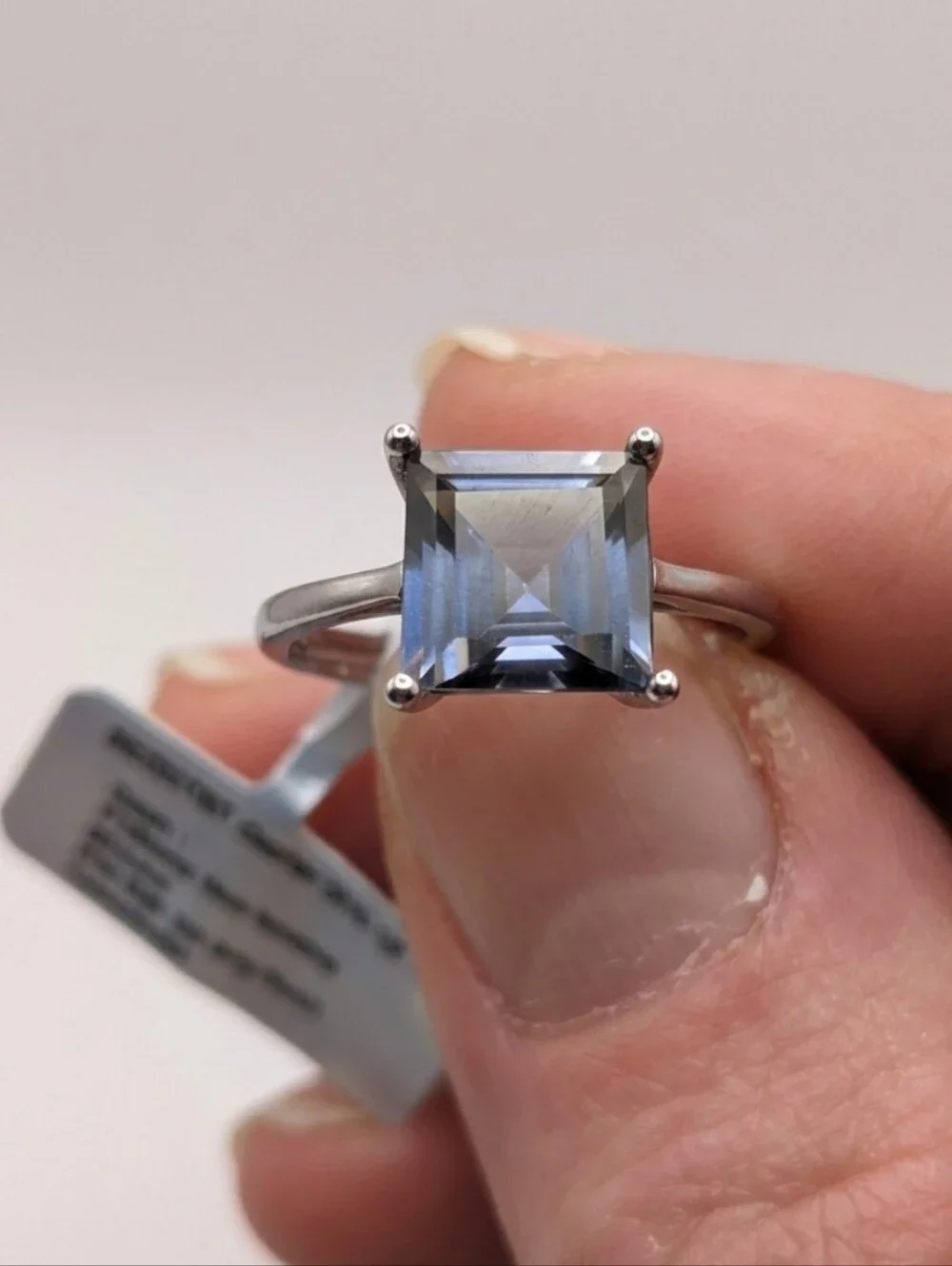 🔹Natural Starry Blue Quartz Statement Ring 925 Sterling Silver Adjustable🔹$499